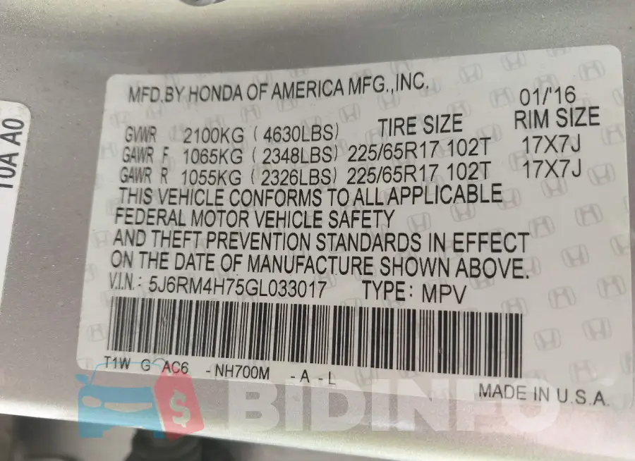 5J6RM4H75GL033017 Photo# 9