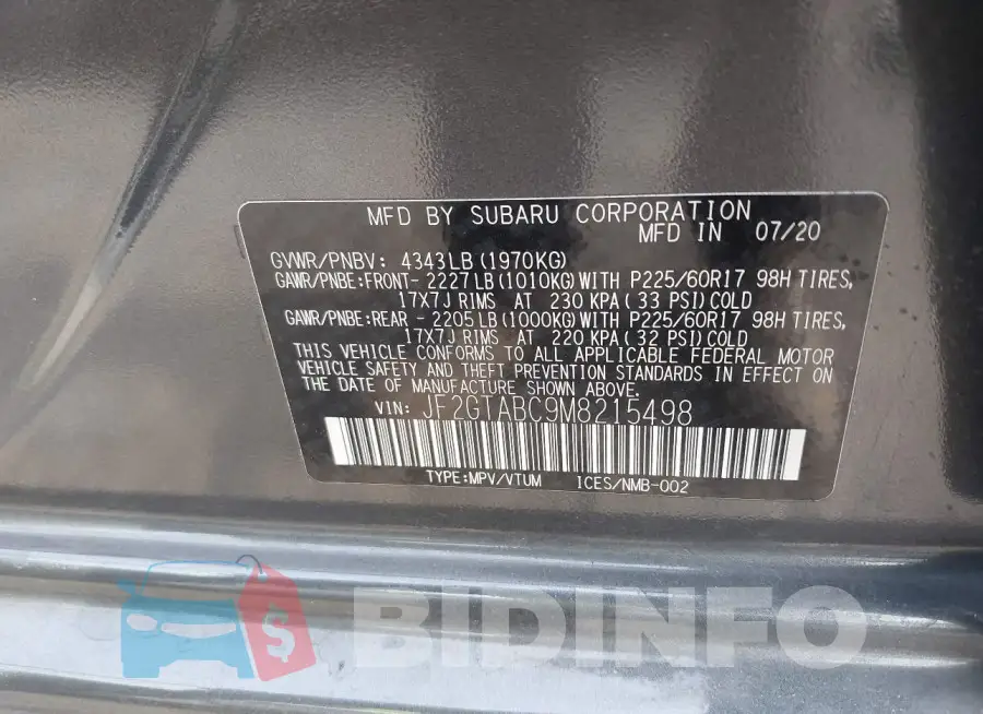 JF2GTABC9M8215498 Photo# 9