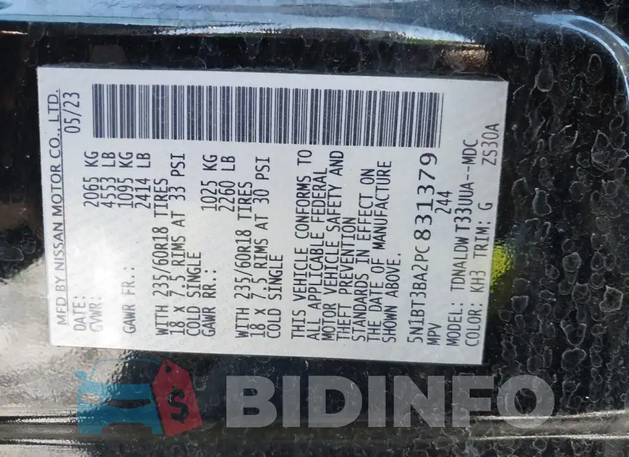 5N1BT3BA2PC831379 Photo# 9