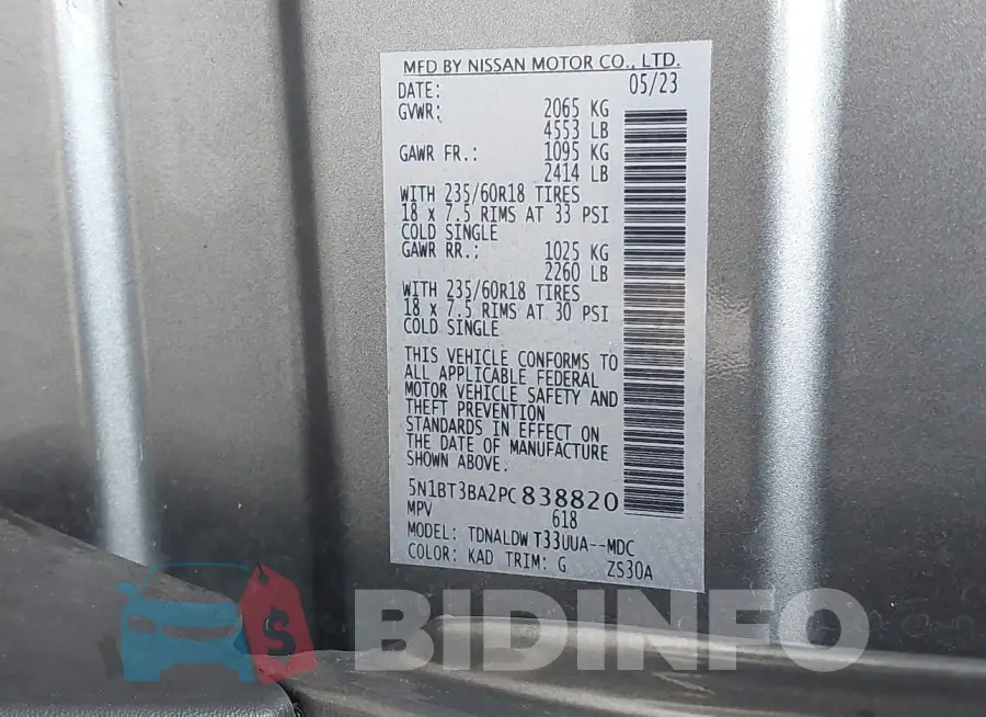 5N1BT3BA2PC838820 Photo# 9