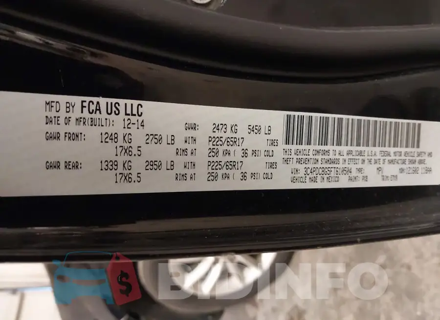 3C4PDCBG5FT610504 Photo# 9