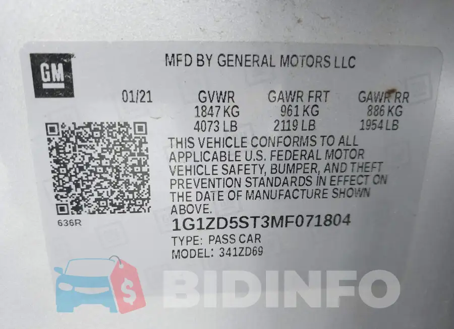 1G1ZD5ST3MF071804 Photo# 9