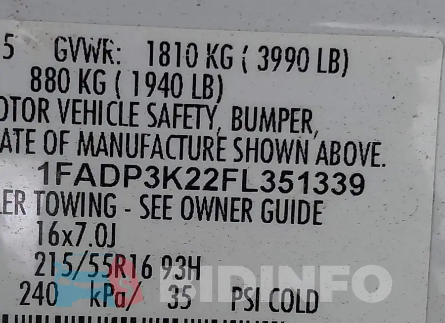 1FADP3K22FL351339 Photo# 9