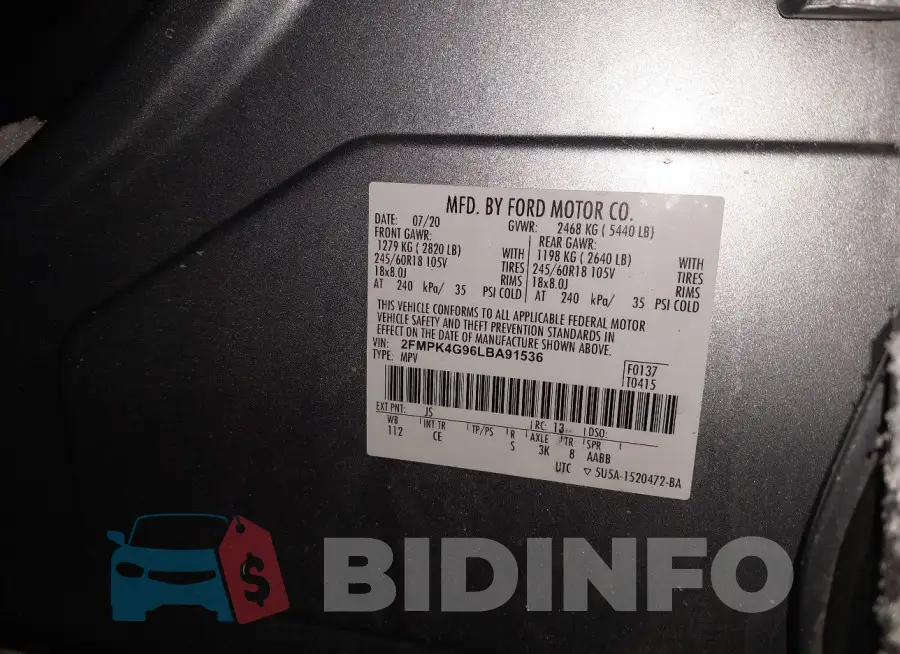 2FMPK4G96LBA91536 Photo# 9