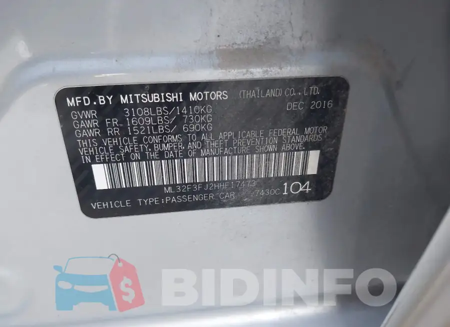 ML32F3FJ2HHF17473 Photo# 9