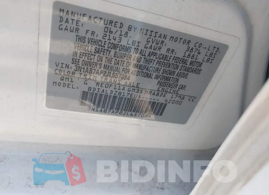 3N1AB7AP2JL657084 Photo# 9