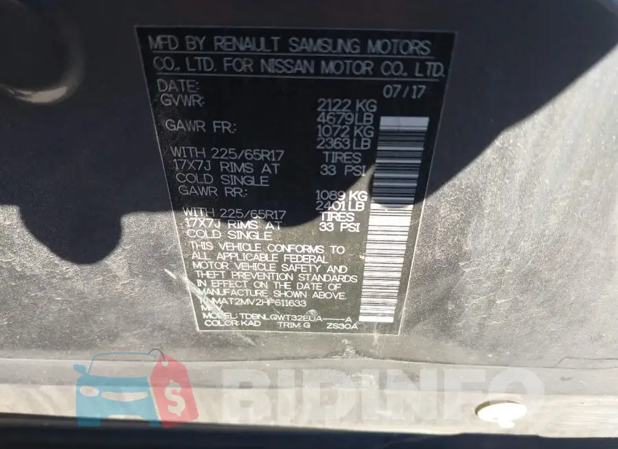 KNMAT2MV2HP611633 Photo# 9