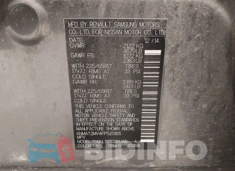 KNMAT2MV4FP520165 Photo# 9
