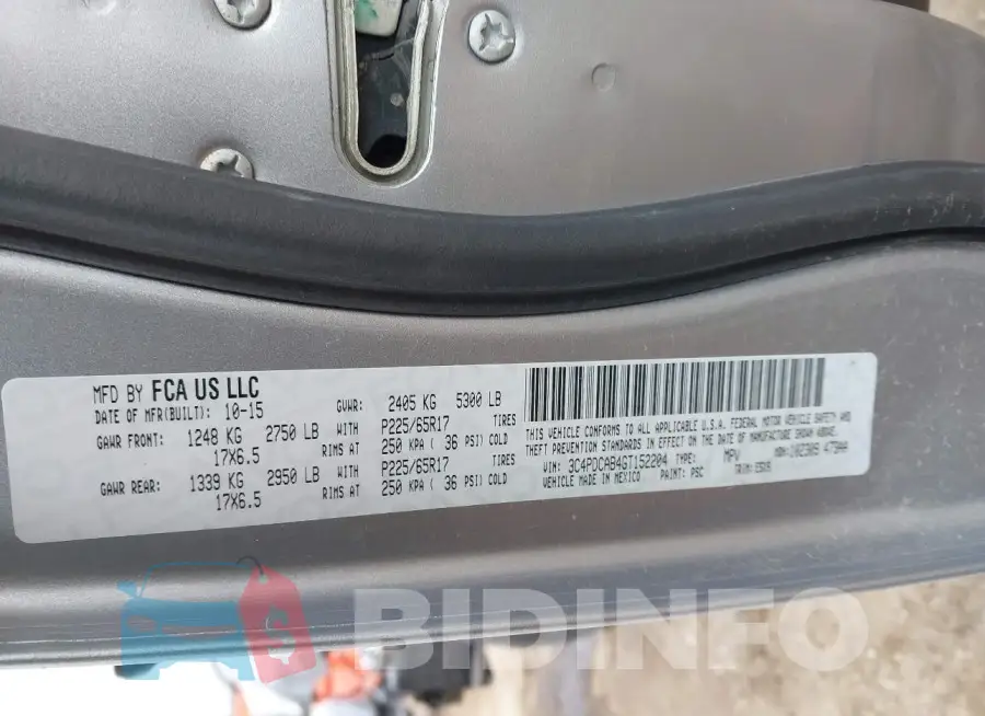 3C4PDCAB4GT152204 Photo# 9