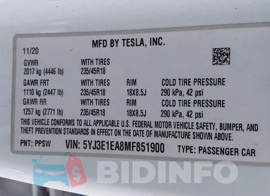 5YJ3E1EA8MF851900 Photo# 9