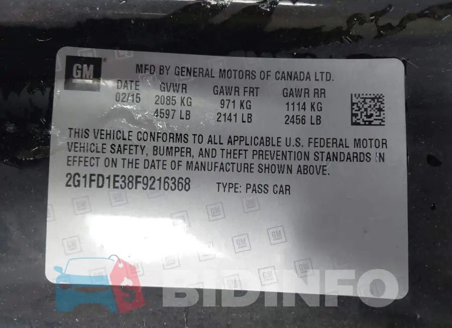 2G1FD1E38F9216368 Photo# 9