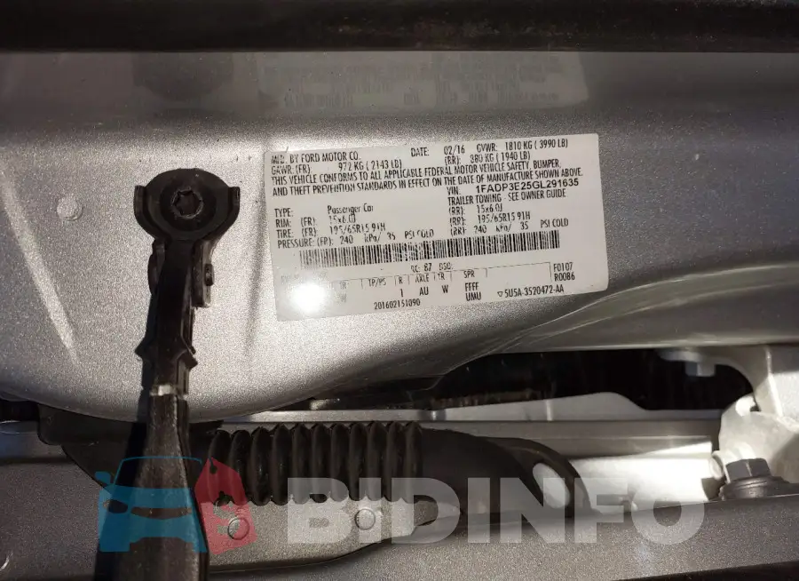 1FADP3E25GL291635 Photo# 9