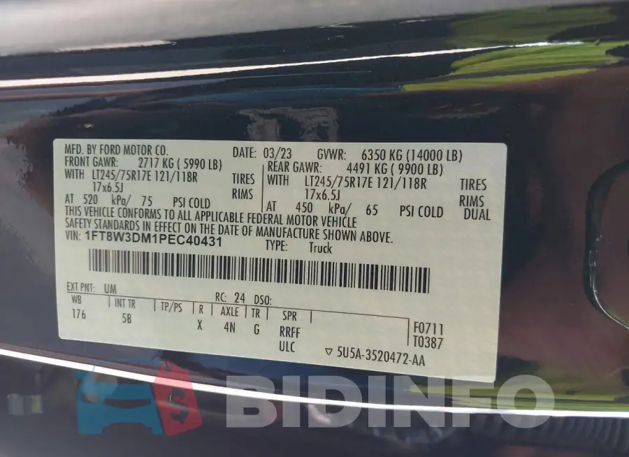 1FT8W3DM1PEC40431 Photo# 8