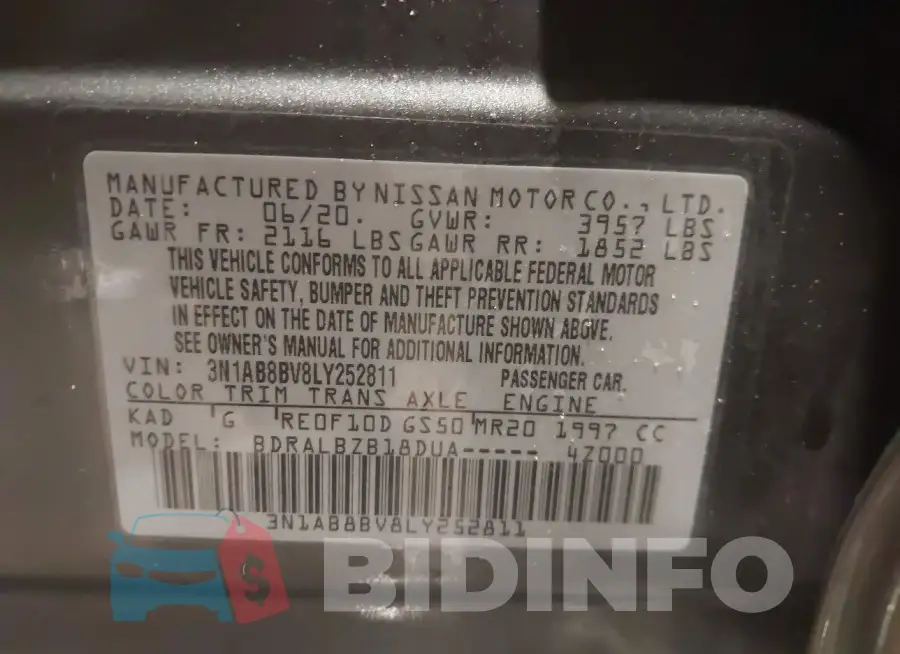 3N1AB8BV8LY252811 Photo# 9