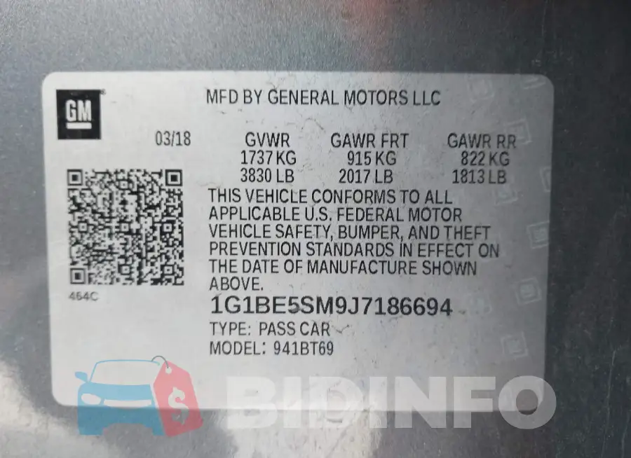 1G1BE5SM9J7186694 Photo# 9