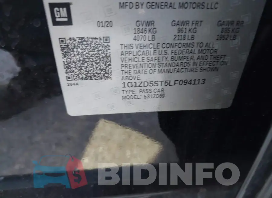 1G1ZD5ST5LF094113 Photo# 9