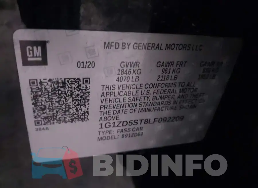 1G1ZD5ST8LF092209 Photo# 9