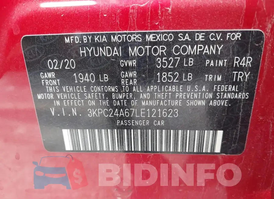 3KPC24A67LE121623 Photo# 9