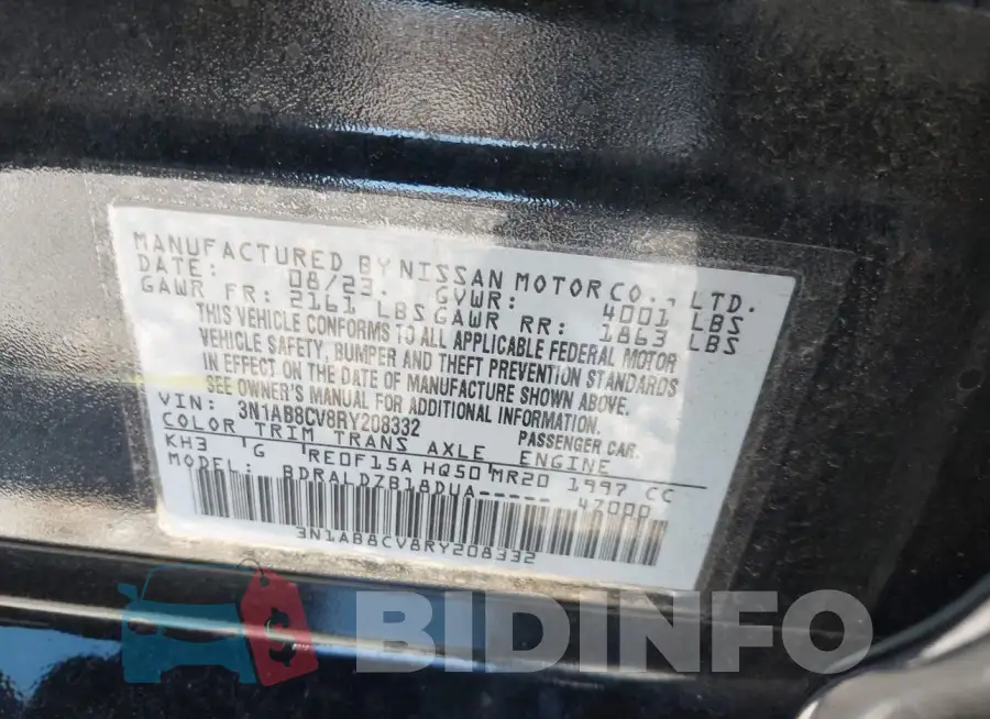 3N1AB8CV8RY208332 Photo# 9
