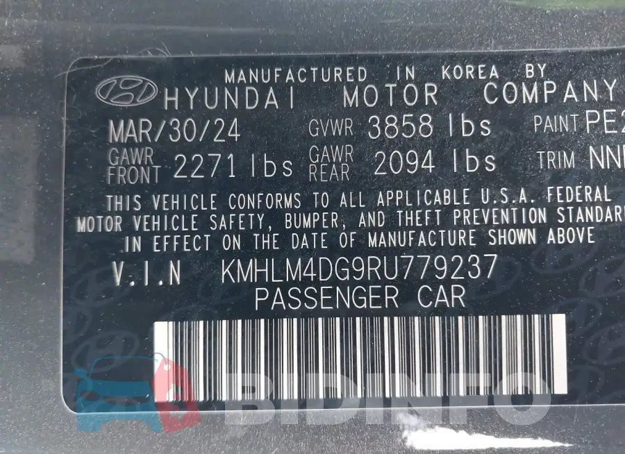 KMHLM4DG9RU779237 Photo# 9