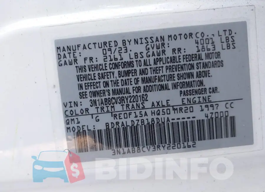 3N1AB8CV3RY220162 Photo# 9