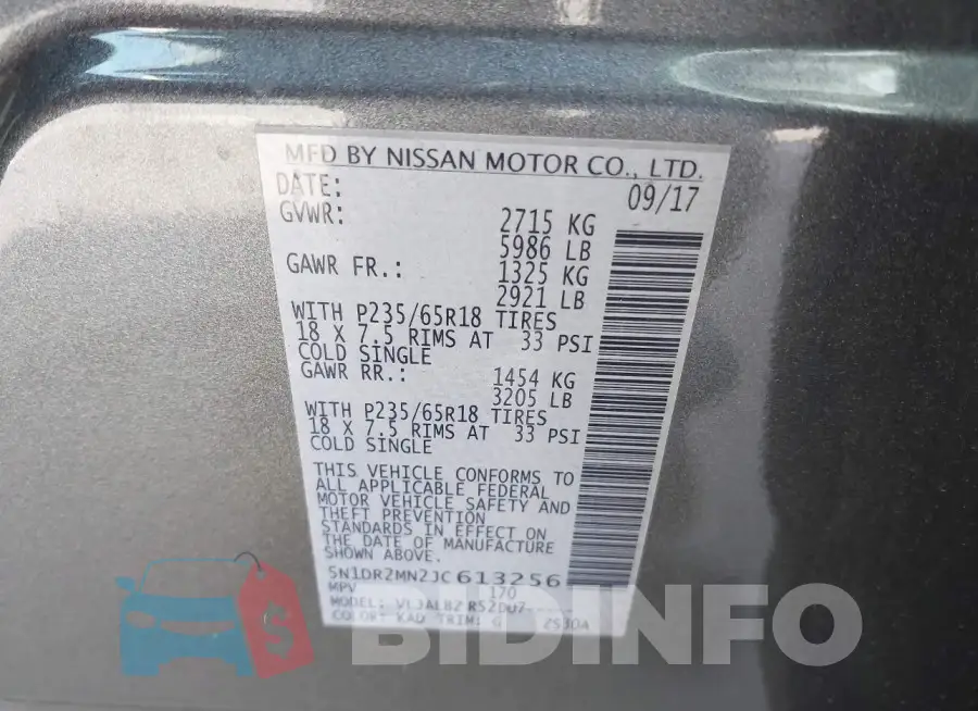 5N1DR2MN2JC613256 Photo# 9