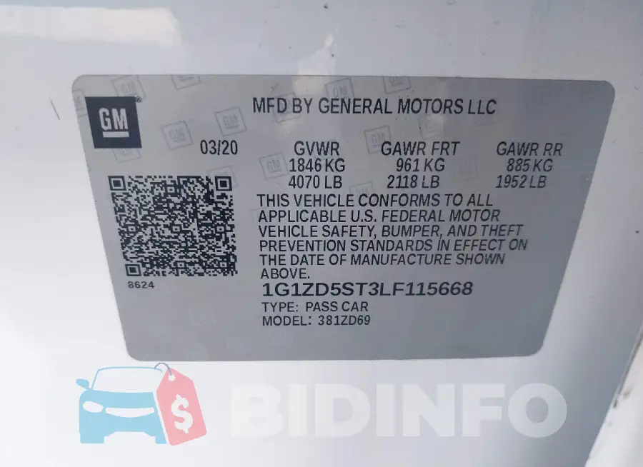 1G1ZD5ST3LF115668 Photo# 9