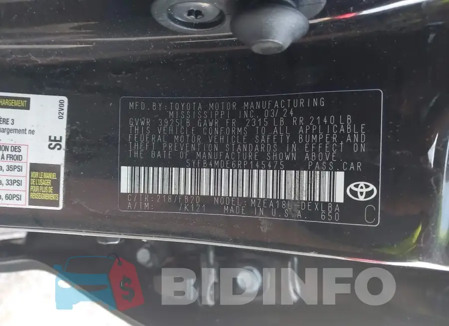 5YFB4MDE6RP145475 Photo# 9