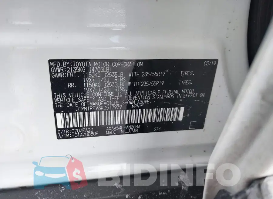 JTMN1RFV8KD517939 Photo# 9