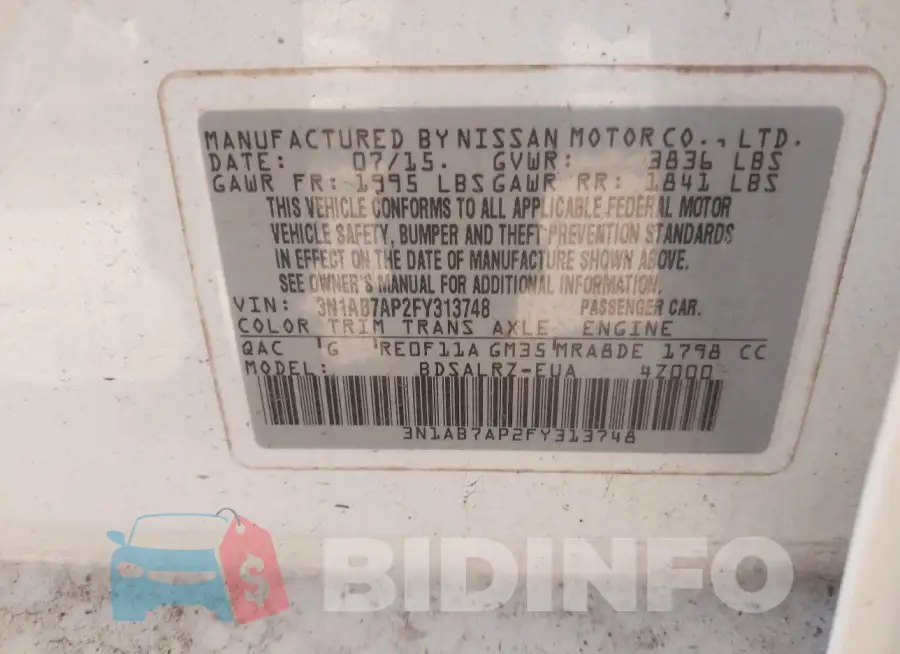 3N1AB7AP2FY313748 Photo# 9
