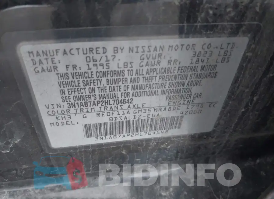 3N1AB7AP2HL704642 Photo# 9