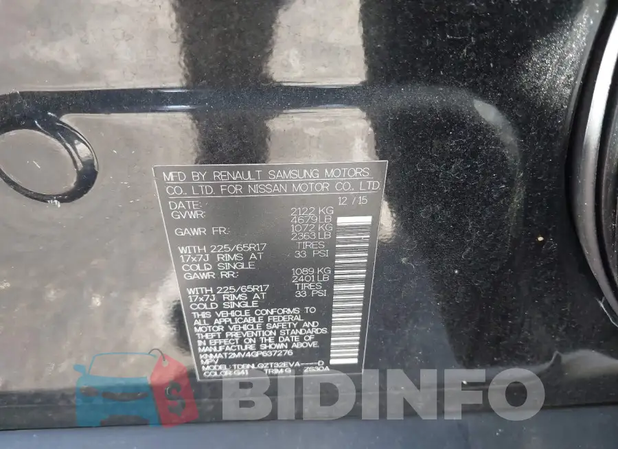 KNMAT2MV4GP637276 Photo# 9