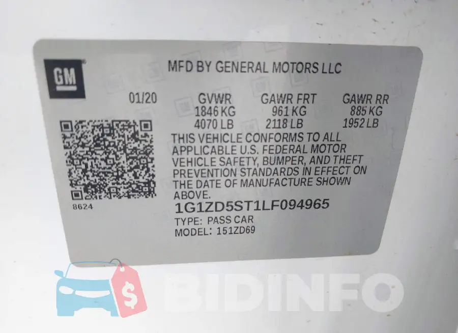 1G1ZD5ST1LF094965 Photo# 9