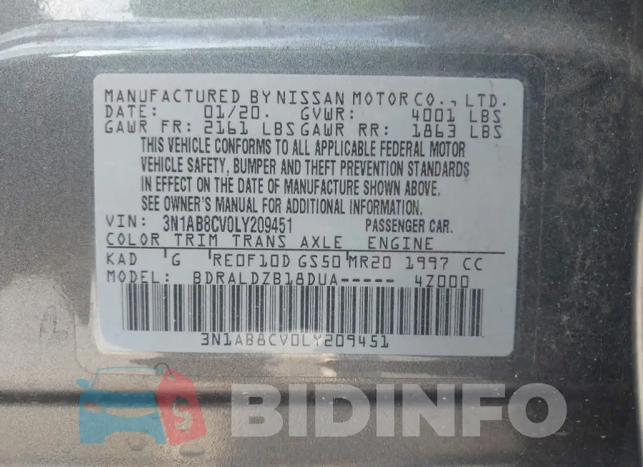 3N1AB8CV0LY209451 Photo# 9