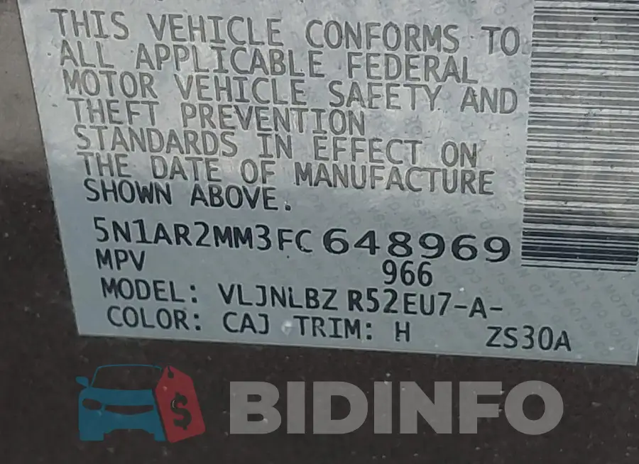 5N1AR2MM3FC648969 Photo# 9