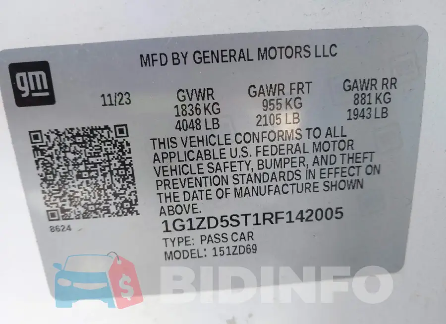 1G1ZD5ST1RF142005 Photo# 9
