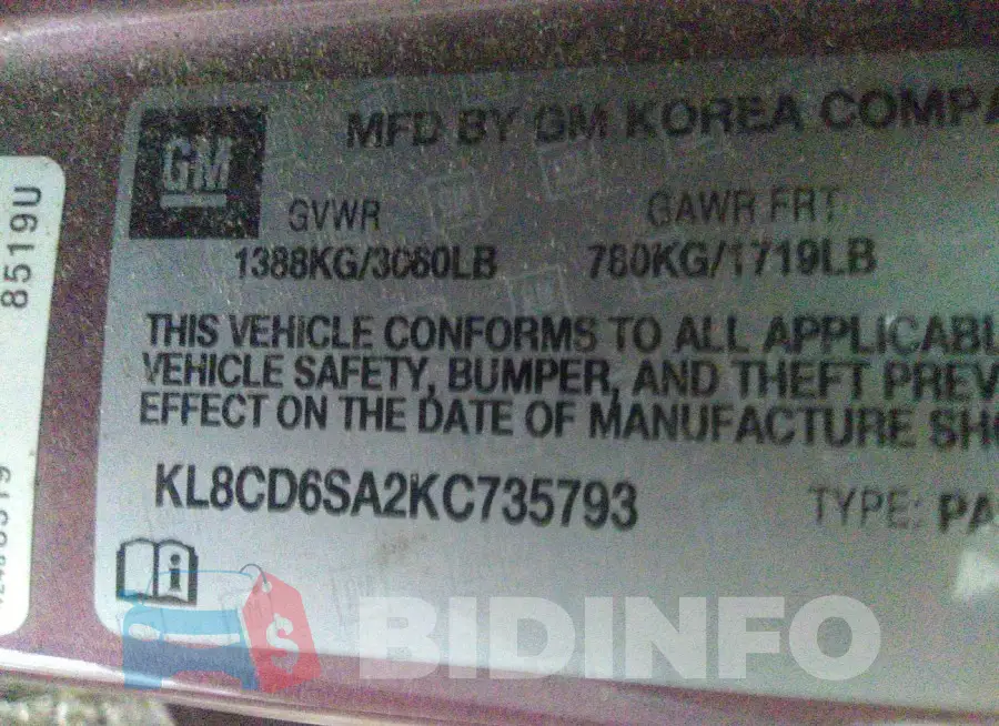 KL8CD6SA2KC735793 Photo# 9