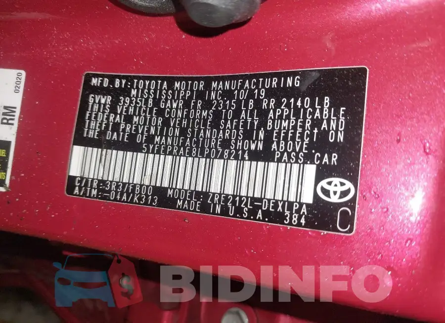 5YFEPRAE8LP078214 Photo# 9