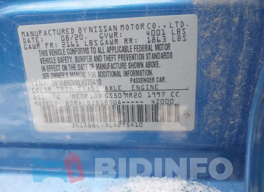 3N1AB8CV8LY275410 Photo# 9