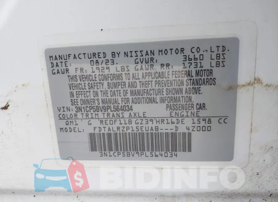 3N1CP5BV9PL564034 Photo# 9