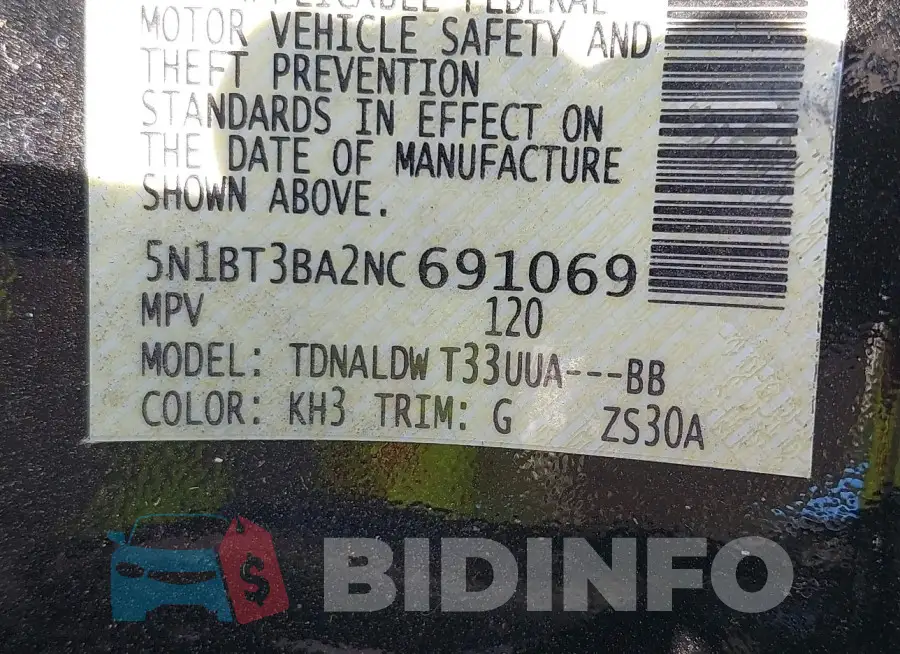 5N1BT3BA2NC691069 Photo# 9