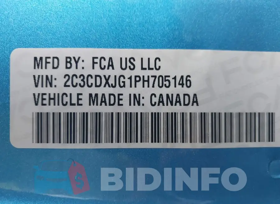 2C3CDXJG1PH705146 Photo# 9