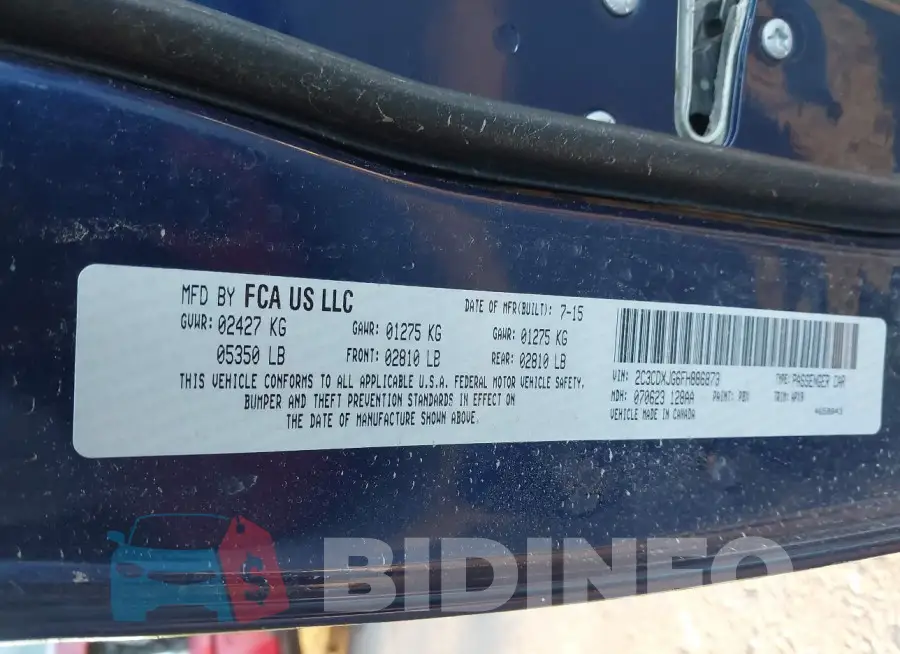 2C3CDXJG6FH886873 Photo# 9