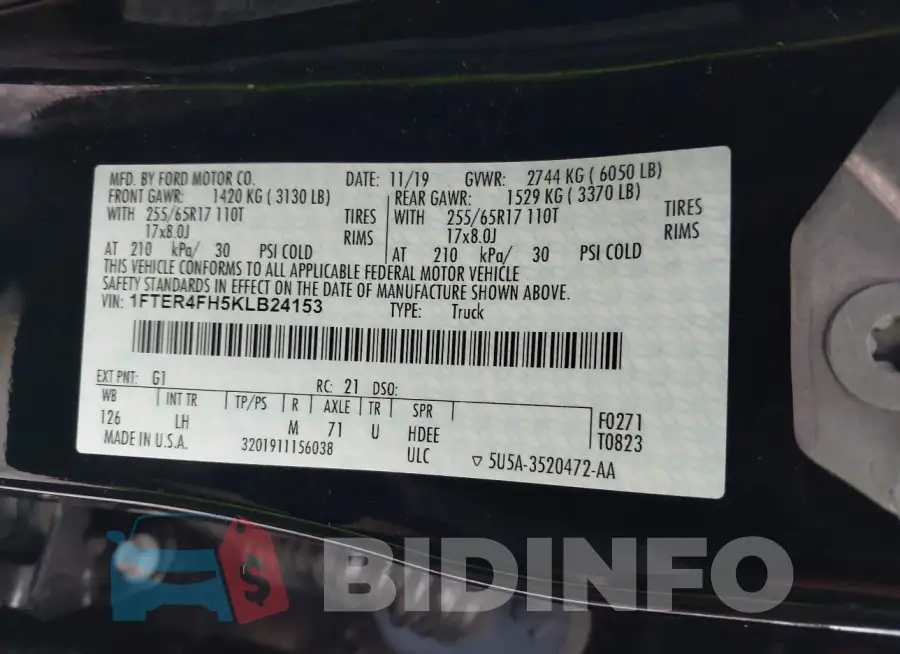 1FTER4FH5KLB24153 Photo# 9