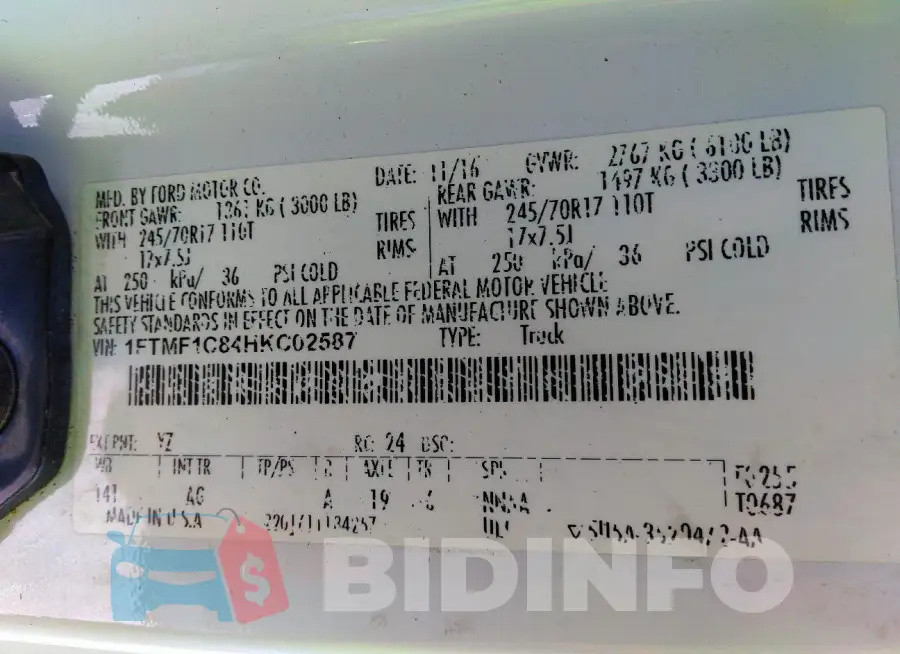1FTMF1C84HKC02587 Photo# 9