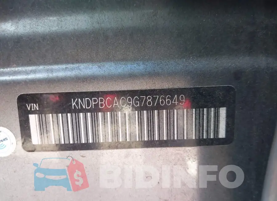KNDPBCAC9G7876649 Photo# 9