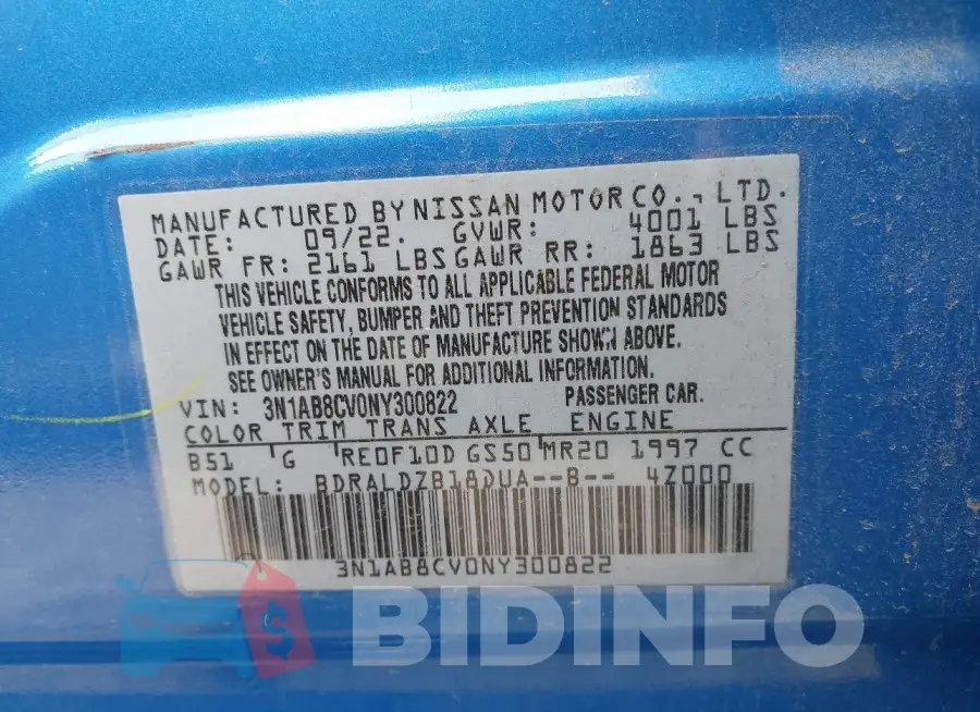 3N1AB8CV0NY300822 Photo# 9