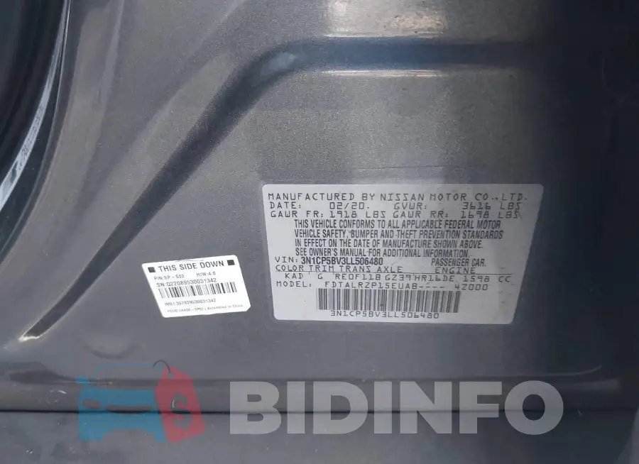 3N1CP5BV3LL506480 Photo# 9