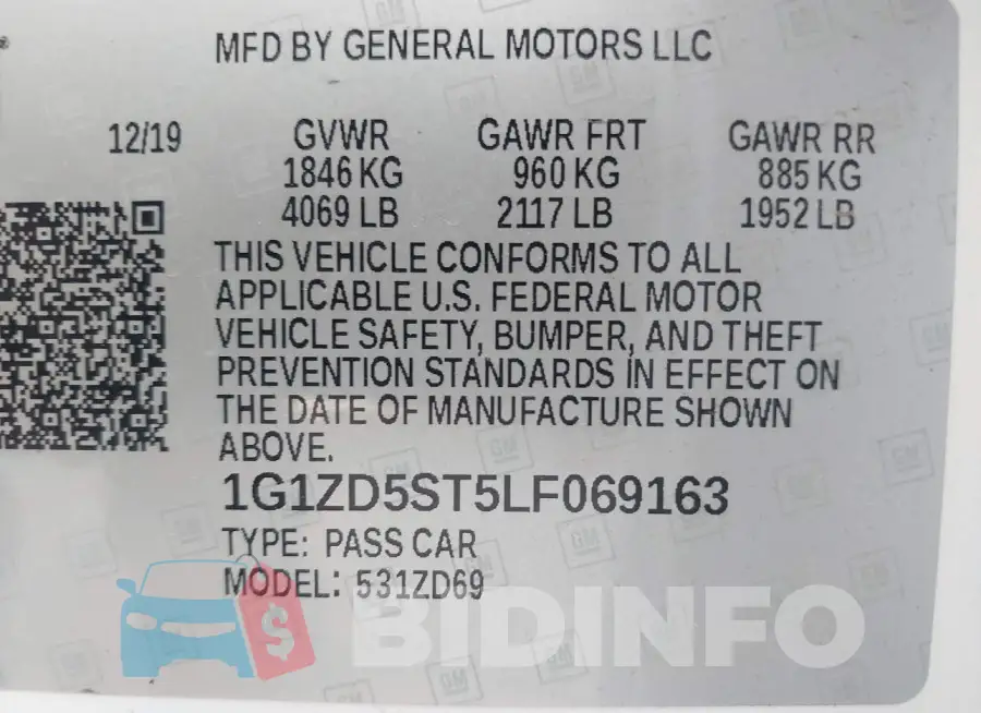 1G1ZD5ST5LF069163 Photo# 9
