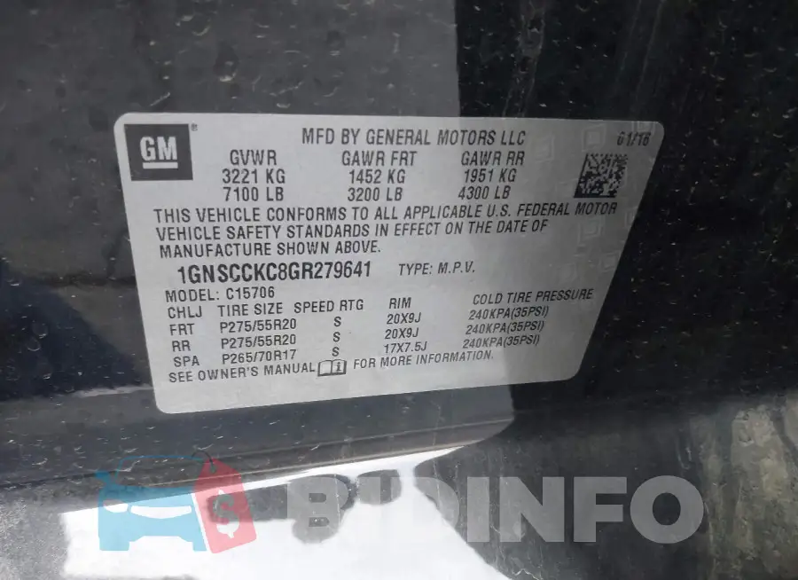 1GNSCCKC8GR279641 Photo# 9